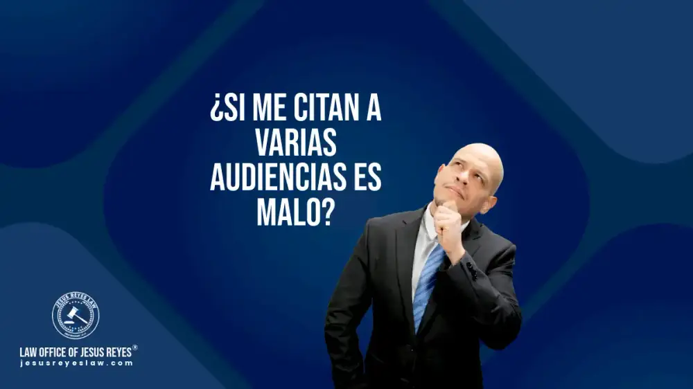 ¿Si me citan a varias audiencias es malo?