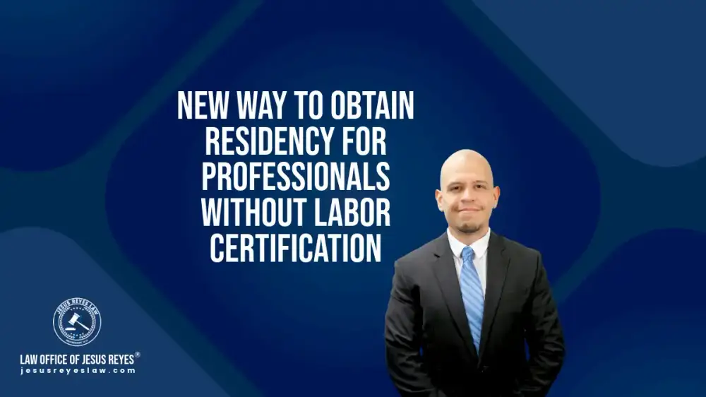 New way to obtain Residency for professionals without Labor Certification