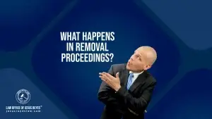 What happens in removal proceedings?
