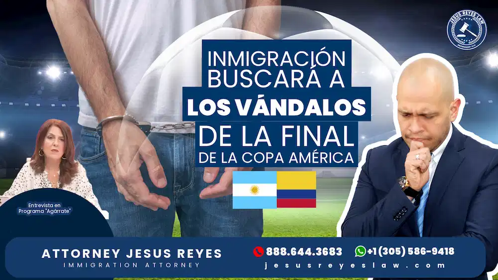 Inmigración buscará a los vándalos de la final de copa América